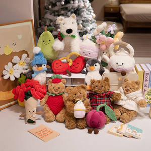 دمى قطيفة هلامية على شكل باقة زهور، دمية دب برشلونة بروب، ألعاب محشوة، هدية زفاف، دمى للرمي، ألعاب ترويجية - Product Image 2