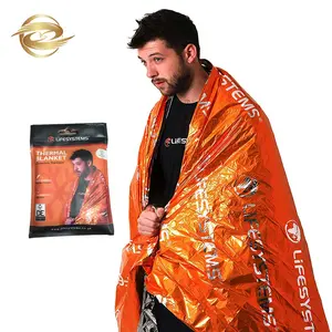 Customized Logos Printing Pet Mylar Space Thermal Outdoor Survival Aluminum Foil Emergency Blanket For First Aid Use