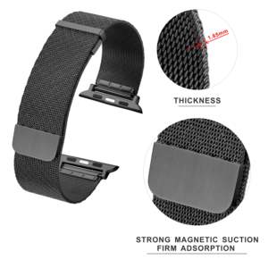 Correa de malla de estilo inglés para reloj, banda magnética Milanesa De 38 y 42 mm para apple <span class=keywords><strong>Watch</strong></span> Series 7, 6, 5, 4, 3, 2 SE - Product Image 5
