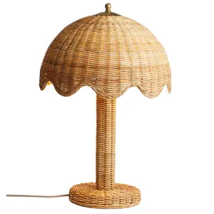 Home Decoration Best Handmade Bamboo Rattan Table Lamps Home Decor Custom Factory Custom Wood Lamps Desk Lamps