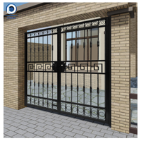 Prima – portes à tubes carrés en fer forgé, Design de grande porte d'entrée, porte en fer forgé