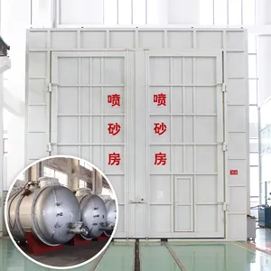 Large-Scale Sandblasting Equipment Sand Blasting Room for Steel Structure Parts of Pressure Vessels