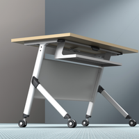Table de formation mobile avec roulettes avec panneau de modestie Table de conférence Bureau pliable pour le bureau