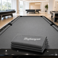 Kit de rechapage moderne pour table de billard à neuf boules, mélange laine-nylon, avec 6 bandes de rebond prédécoupées