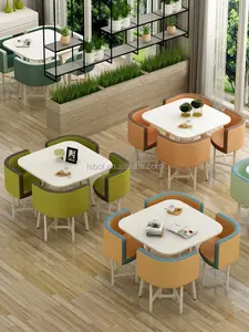 레스토랑 라운드 식탁과 의자 패션 단철 테이블 디자인 카페 숍 가구
