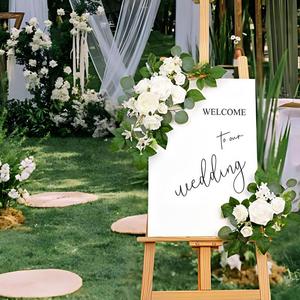 Letreros para Bodas al por Mayor, <span class=keywords><strong>Flores</strong></span> Artificiales <span class=keywords><strong>de</strong></span> <span class=keywords><strong>Esquina</strong></span>, Rosas Preservadas <span class=keywords><strong>de</strong></span> Plástico y Seda, Decoración para Eventos y Fiestas, Fondo para Escenario - Product Image 3
