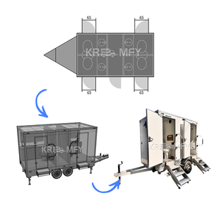 Remolques de Baño Móviles de Lujo para Exteriores, Precio de Fábrica 2025, Fabricantes de Remolques con Inodoros Portátiles en Venta - Product Image 2