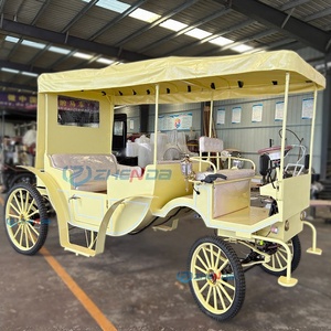 Hotel Essential Exquisite Sightseeing Vehicle Elegant Noble Electric Carriage <b>Double</b>-Row Sightseeing Horse Carriage - Product Image 1