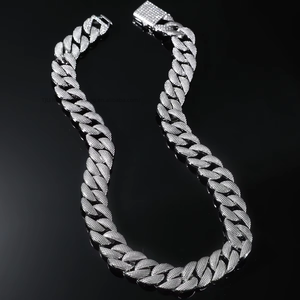 16Mm Strip Hip Hop <b>Cuban</b> Necklace Necklace Accessories Tanjing Fashion Lijing Necklace - Product Image 3