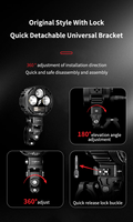 Ferei MT30V2 Phare auxiliaire de moto à 4 lentilles, projecteur intelligent en alliage, système d'éclairage avant/arrière, garantie 2 ans
