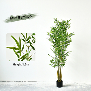 Mini nhân tạo cây tre với nồi bao gồm cả Miền Nam holly vàng tím màu xanh lá cây giống nhựa trang trí ngoài trời - Product Image 1