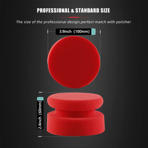 Kit de Almohadillas de Esponja Redondas para Pulido Manual con Presión Lateral, Aplicador de Espuma para Abrillantado de Neumáticos de Coche - Product Image 3