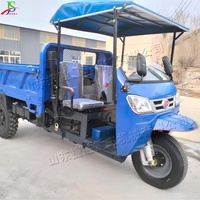 Tricycle diesel africain populaire de haute qualité avec cabine ouverte et fonction de benne hydraulique, adapté au transport de sable et de gravier
