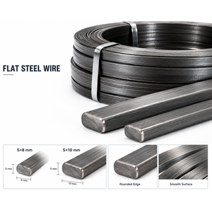 Precision Rounded Edge Cold Drawn Flat Steel Wire 5x8 mm 5x10 mm Cutting for Gas Stove Grates <b>Metal</b> Supports Industrial - Product Image 2