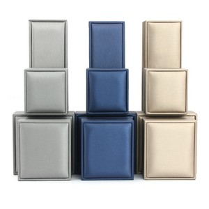 Bán buôn cao cấp chải da hộp đồ trang sức, dây chuyền dài, nhẫn, mặt dây chuyền, Nhung đồ trang sức bao bì hộp - Product Image 4