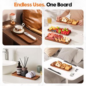 단단한 아카시아 나무 서빙 트레이와 플래터 - 나무 미니 샤퀴테리 보드, 직사각형 작은 치즈 보드 - Product Image 4