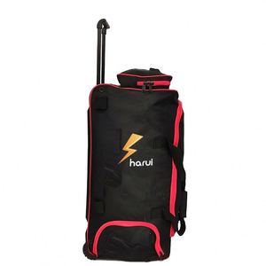 BSCI Factory High Quality Multifunctional Polyester Rolling Duffel <b>Bag</b> Travel <b>Luggage</b> Ice Hockey Trolley <b>Bag</b> <b>with</b> <b>Wheels</b> - Product Image 2