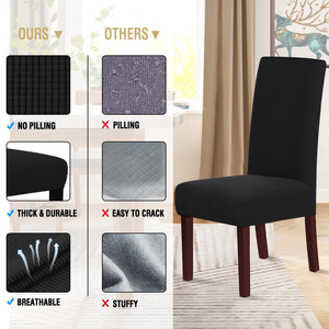 Banquet Jacquard Elastic Spandex Stretch Universal Customized Spandex <b>Dining</b> Room Chair <b>Covers</b> - Product Image 3