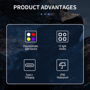 Boruit V1 công suất cao <span class=keywords><strong>400</strong></span> lumens có thể sạc lại đèn pin mini Led <span class=keywords><strong>Torch</strong></span> IP65 không thấm nước Keychain <span class=keywords><strong>Torch</strong></span> UV Túi đèn lồng - Product Image 4