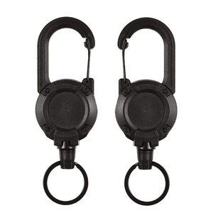 Nhiệm vụ nặng nề mạnh mẽ Carabiner có thể thu vào huy hiệu Reel Keychain bán buôn - Product Image 1