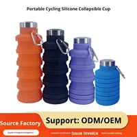 Bouteilles d'eau pliables en silicone extensibles et rétractables pour les voyages en plein air, les sports et les boissons, bouteille d'eau télescopique pliable