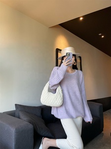 Của phụ nữ giản dị dài tay áo Mohair dệt kim áo len trùm đầu lỏng phù hợp với New phiên bản Hàn Quốc cho mùa xuân mùa thu khí nhẹ nhàng hàng đầu - Product Image 6