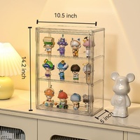 3-stufige Acryl-Vitrine mit Magnetverschluss, staubdicht, LED-beleuchtet, umweltfreundlich, für Sammlerstücke