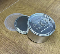Boîtes métalliques personnalisées OEM de 120 ml à 210 ml, qualité alimentaire, pour sardines, thon, boîte de conserve vide pour thon avec couvercle à anneau facile à retirer