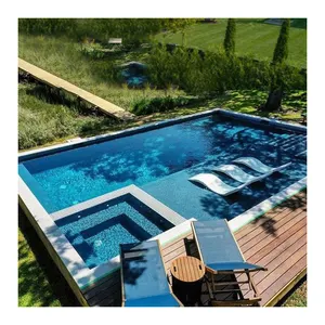 outdoor fiberglass biz size customized build extra thick domestic family fiber class spa in ground inground swimming pools