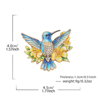 Broches Colibris Scintillantes pour Femmes, 5 Couleurs, Strass, Élégantes, Motif Floral, Oiseau, Cristal, Bijoux, Cadeau de Fête