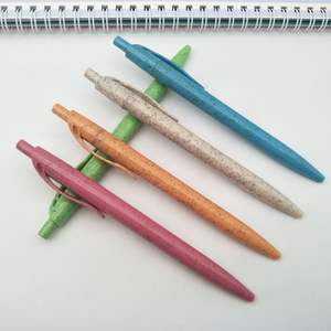 Elite Eco Click Ball Pen Degradable Wheat Straw with 1.0mm <b>Writing</b> Width Logo Pen for Promotions - Product Image 6