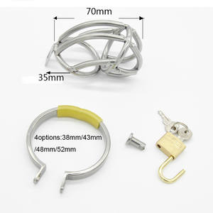 Anillo <span class=keywords><strong>de</strong></span> 4 tamaños, candados <span class=keywords><strong>de</strong></span> acero inoxidable, Dispositivo <span class=keywords><strong>de</strong></span> <span class=keywords><strong>Castidad</strong></span> masculina, jaulas <span class=keywords><strong>para</strong></span> pene, bloqueo <span class=keywords><strong>de</strong></span> Bondage <span class=keywords><strong>para</strong></span> pene, Juguetes sexuales <span class=keywords><strong>para</strong></span> <span class=keywords><strong>hombres</strong></span> - Product Image 5