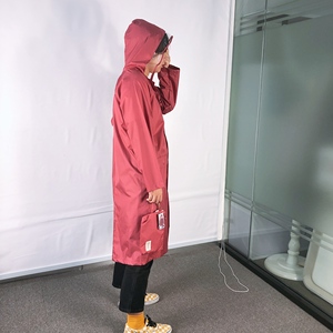 Giacca lunga pioggia da <span class=keywords><strong>donna</strong></span> impermeabile impermeabile leggero con cappuccio - Product Image 3