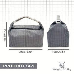 Sac de pique-nique pliable en polyester épais et isolé - Sac isotherme imperméable en feuille d'aluminium - Design moderne et simple pour toutes les saisons - Product Image 3
