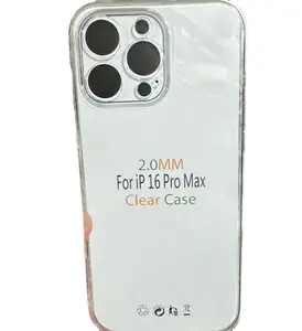 Funda de teléfono transparente original de 2,0mm TPU para iPhone 16/16 Pro/16 <span class=keywords><strong>Plus</strong></span> funda de teléfono transparente a prueba de golpes para iPhone 16 Pro Max - Product Image 1