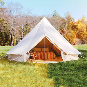 เต็นท์ตั้งแคมป์กันน้ำสำหรับนักท่องเที่ยว4ฤดูกลางแจ้งหรูหรา3ม. 4ม. 5ม. 6ม. เต็นท์ผ้าฝ้ายอ็อกซ์ฟอร์ดเต็นท์ตั้งแคมป์ทรงระฆัง - Product Image 4