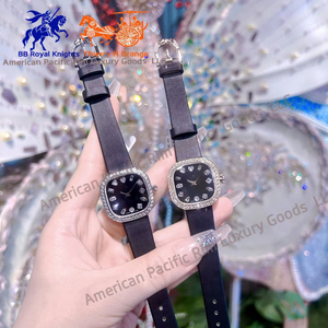 Reloj de Pulsera Mecánico Automático con Bisel de Diamantes, Correa de Cuero, Cristal de Zafiro y Caja con Forma de Cojín, TISSOTs - Product Image 1