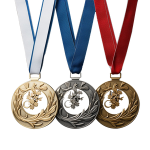 FELIZ REGALO Fábrica Personalizada Aleación de Zinc Oro Plata Medalla Correr Moderno Taekwondo Bádminton Rompecabezas Trofeos Medallas Cruz <span class=keywords><strong>Anime</strong></span> - Product Image 4