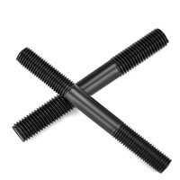 WY Double Head Bolt Stud High Strength 8.8 Grade Steel Black Metric Fully Threaded Threaded Rod
