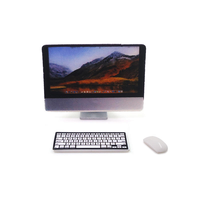 Miniature de maison de poupée, mini écran LCD de bureau en plastique, souris et clavier en plastique, accessoire de jouet DIY