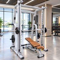 Peralatan Latihan Kekuatan Multifungsi Smith Machine Cable Crossover Squat Bench untuk Pusat Kebugaran