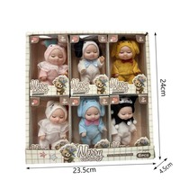 Figurine PVC Vinyle Transfrontalière Reborn Doll Endormie, Miniature Réaliste BJD, Jouet pour Enfants, Emballage Boîte Couleur, Animaux Filles