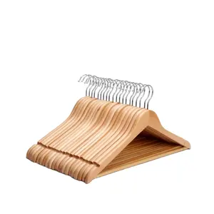 EISHO Factory Wholesale Custom-made Decorative Clothes Wooden Hanger Chinese Supplier Summer Wood Hangers