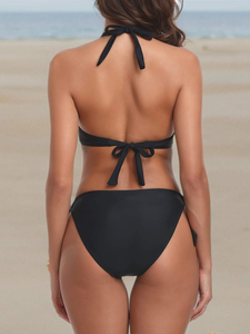 Costume da Bagno Intero Personalizzato a Taglio Alto <span class=keywords><strong>per</strong></span> Donne, <span class=keywords><strong>Bikini</strong></span> con Schiena Scoperta e Reggiseno <span class=keywords><strong>Push</strong></span>-<span class=keywords><strong>Up</strong></span>, Colore Personalizzabile - Product Image 5