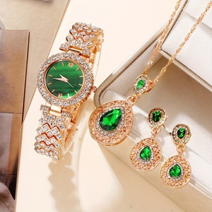 Reloj de Pulsera Analógico de Moda para Mujer, Conjunto de Joyería Barroca, Regalo para Mamá, NW1486 - Product Image 1