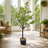 Plante artificielle haut de gamme en pot, type Myrte Roseux, pour décoration intérieure, cadeau de mariage, de pendaison de crémaillère, pour hôtel, maison, salon