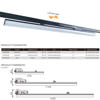 Sistem Pencahayaan Rel Linear LED Optik Difuser 40W Modern untuk Dalam Ruangan dari RONSE Wholesale, Lampu Supermarket Berbahan Aluminium Alloy