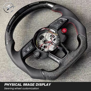 Volante de Fibra de Carbono con LED Completo para <span class=keywords><strong>Audi</strong></span> <span class=keywords><strong>A3</strong></span> A4 B9 A5 RS3 RS4 RS5 S3 S4 S5 S6 S7 RS6 RS7 B8.5 B8 R8 TTRS TTS TT Q3 - Product Image 3