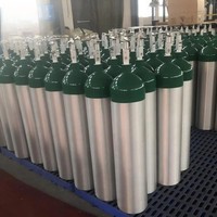 Bouteille de gaz d'oxygène en aluminium médicale mini 1L, 6 tailles, avec régulateur d'oxygène/débitmètre/humidificateur/sac/canule nasale/masque à oxygène