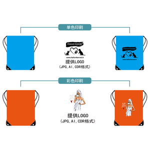 <b>Drawstring</b> <b>Backpack</b> Polyester Custom Colors Heat Transfer Printing Unisex Storage Bag Sports Event Use - Product Image 2